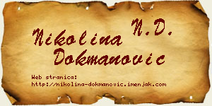 Nikolina Dokmanović vizit kartica